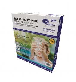 Pack 4 filtros inline 12" para equipos de ósmosis inversa.  Bbagua