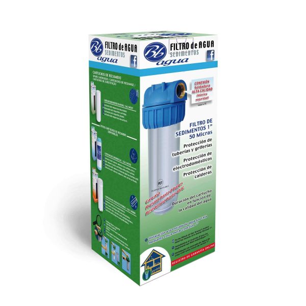 Filtro Sedimentos 1" 50 Micras. Elimina sedimentos del agua. Bbagua.