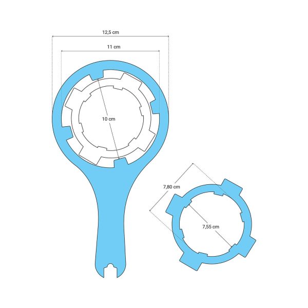 Llave filtro y membrana para equipos purificadores de Osmosis Inversa. Bbagua.