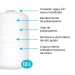 Depósito presurizado 10 Litros para equipos de Ósmosis inversa. Bbagua. - Imagen 4